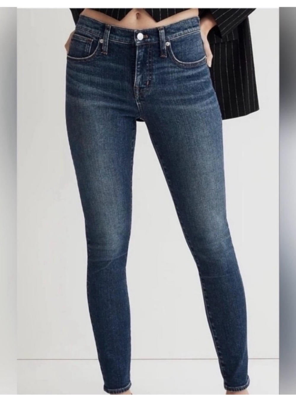 Madewell Mid-Rise Skinny Jeans, Med Wash, Womens size 30